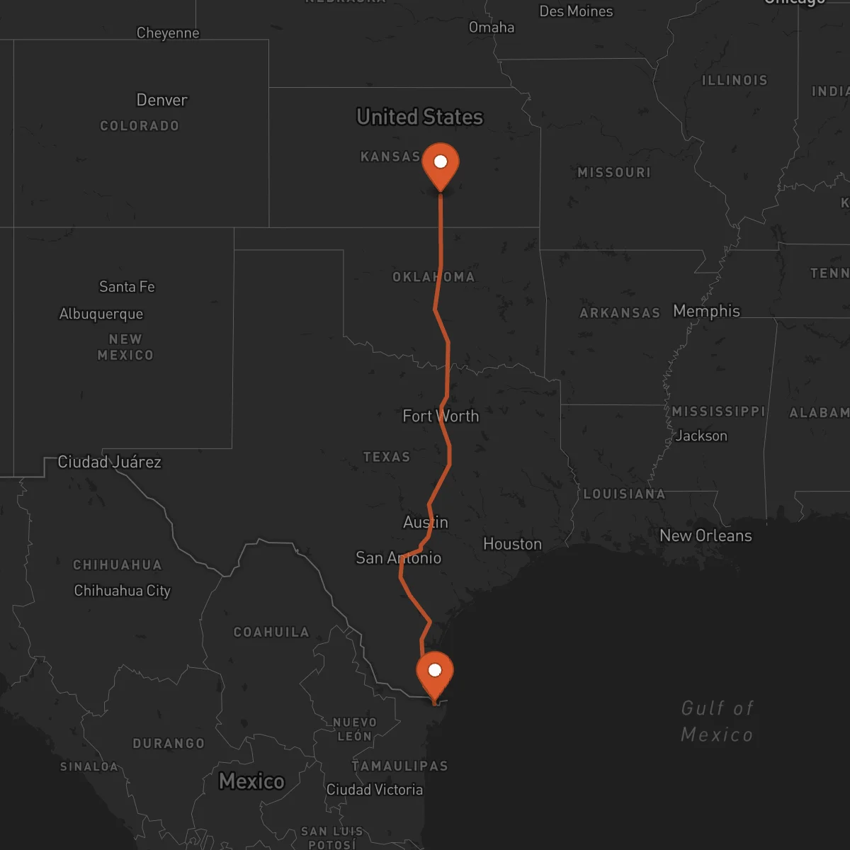Ruta Matamoros - Wichita