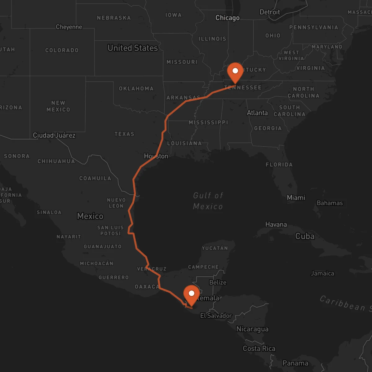 Ruta Mazatenango - Nashville