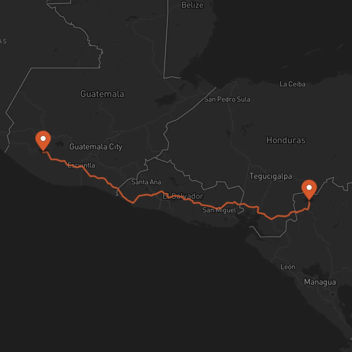 Ruta Mazatenango - Ocotal