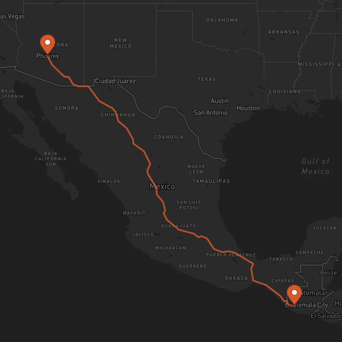 Ruta Mazatenango - Phoenix