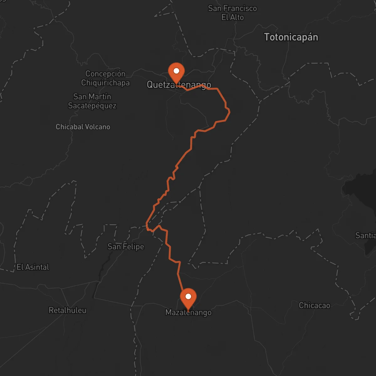 Ruta Quetzaltenango - Mazatenango