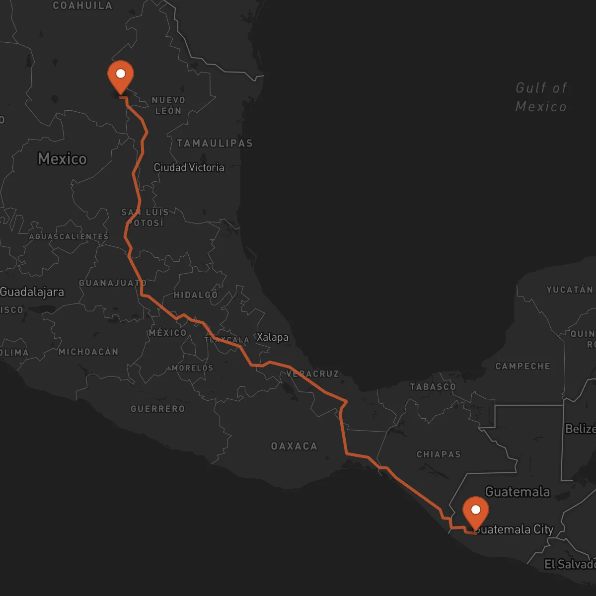 Ruta Saltillo - Mazatenango