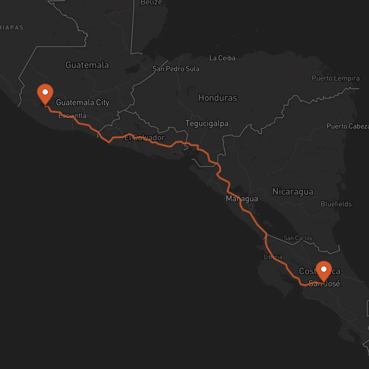 Ruta Mazatenango - San José