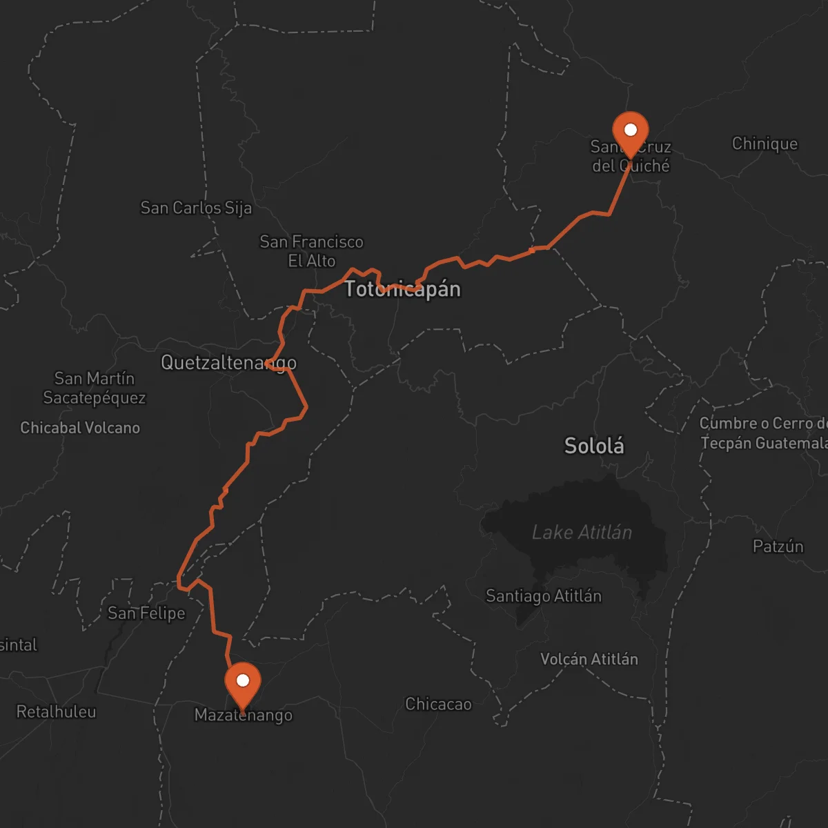 Ruta Mazatenango - Santa Cruz del Quiché