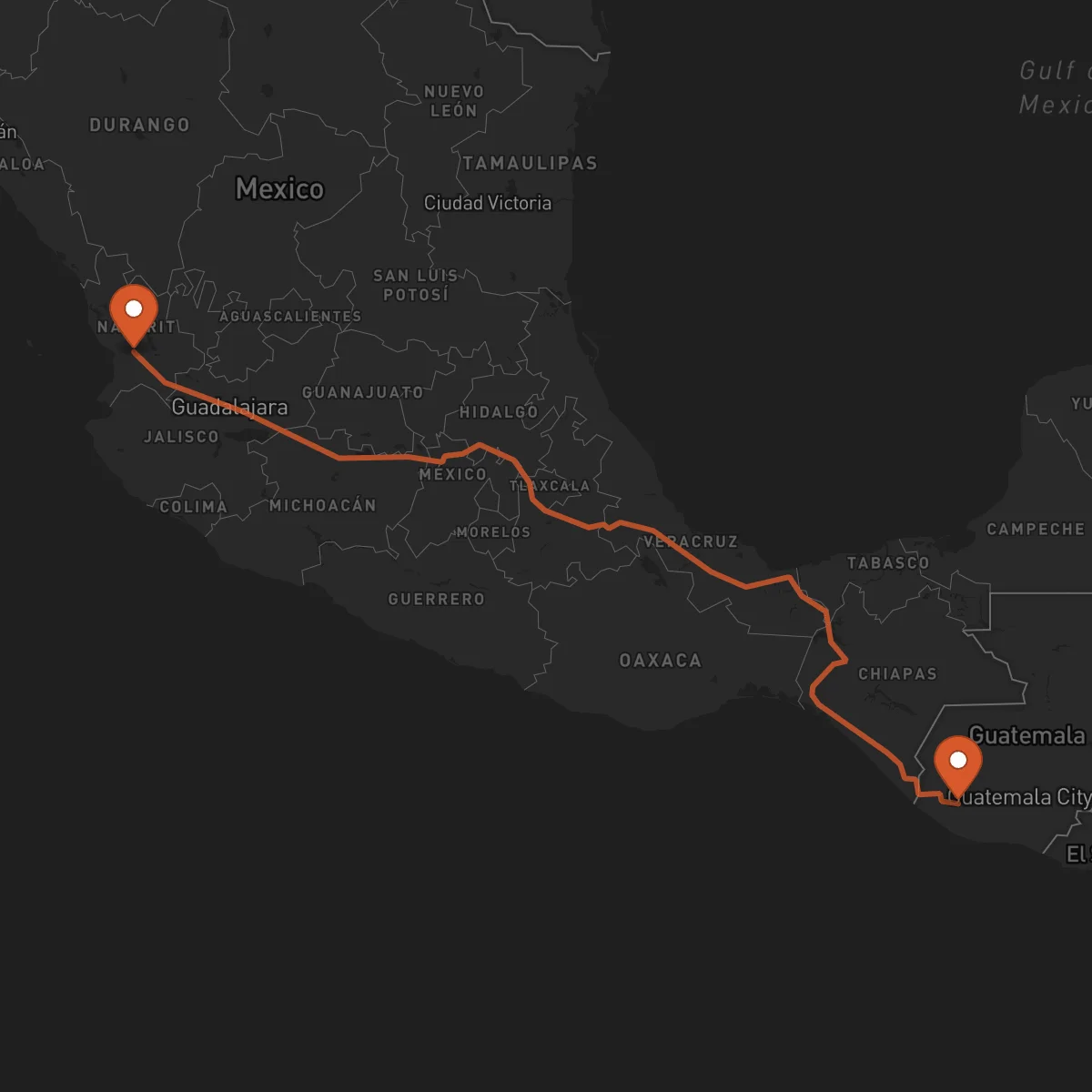 Ruta Tepic - Mazatenango