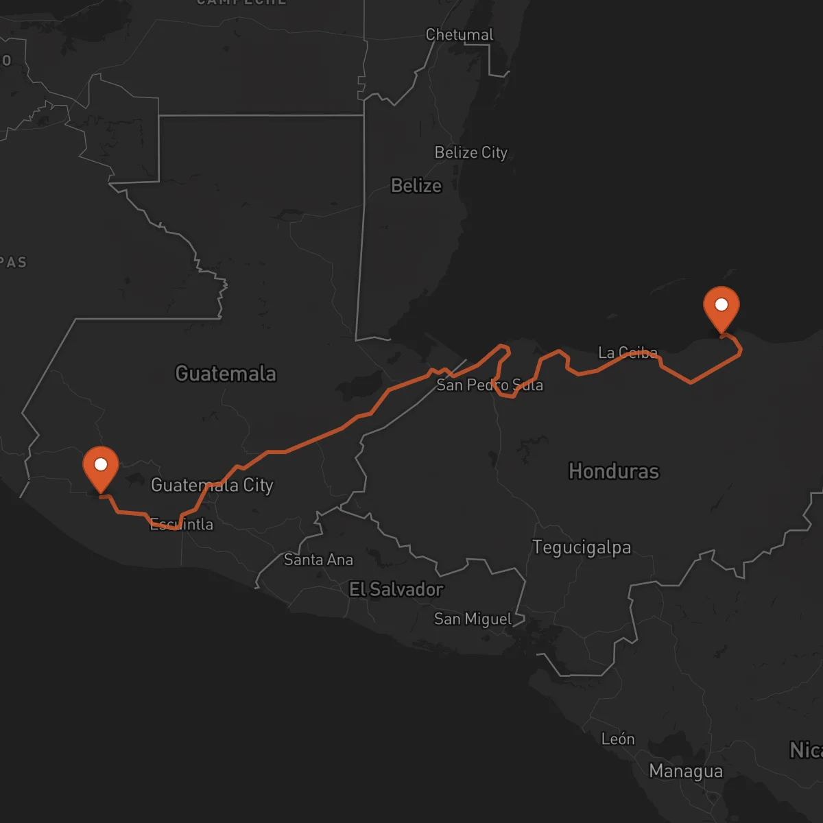 Ruta Trujillo - Mazatenango