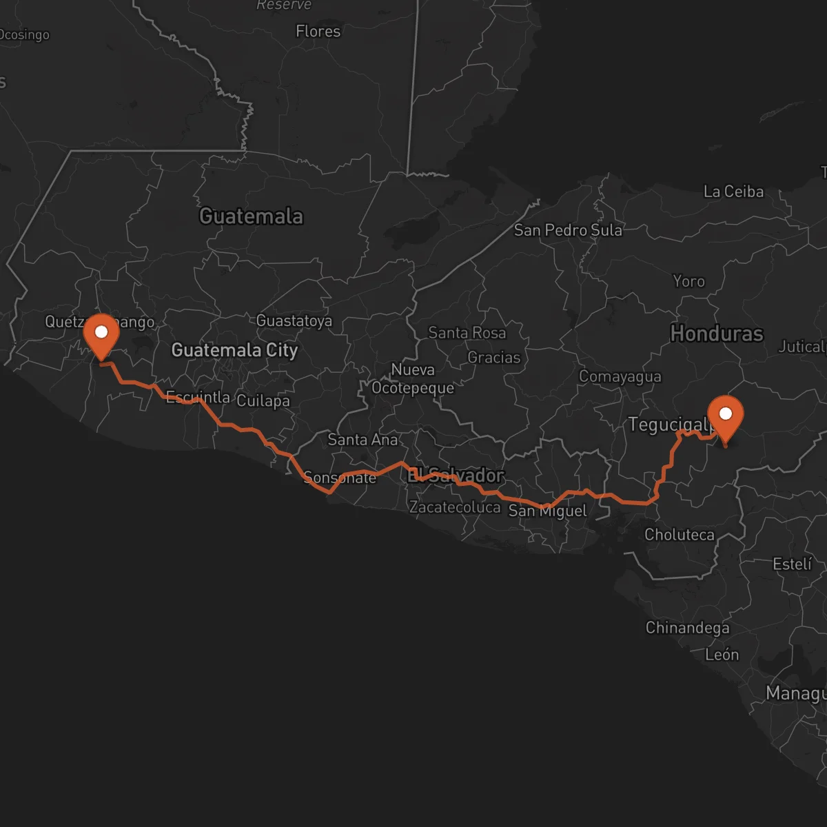 Ruta Mazatenango - Yuscarán