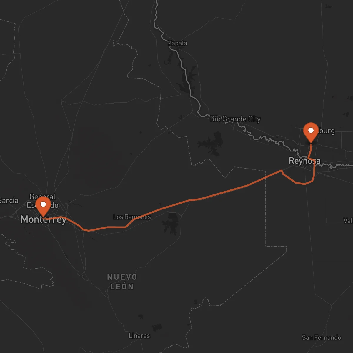 Ruta McAllen - Monterrey