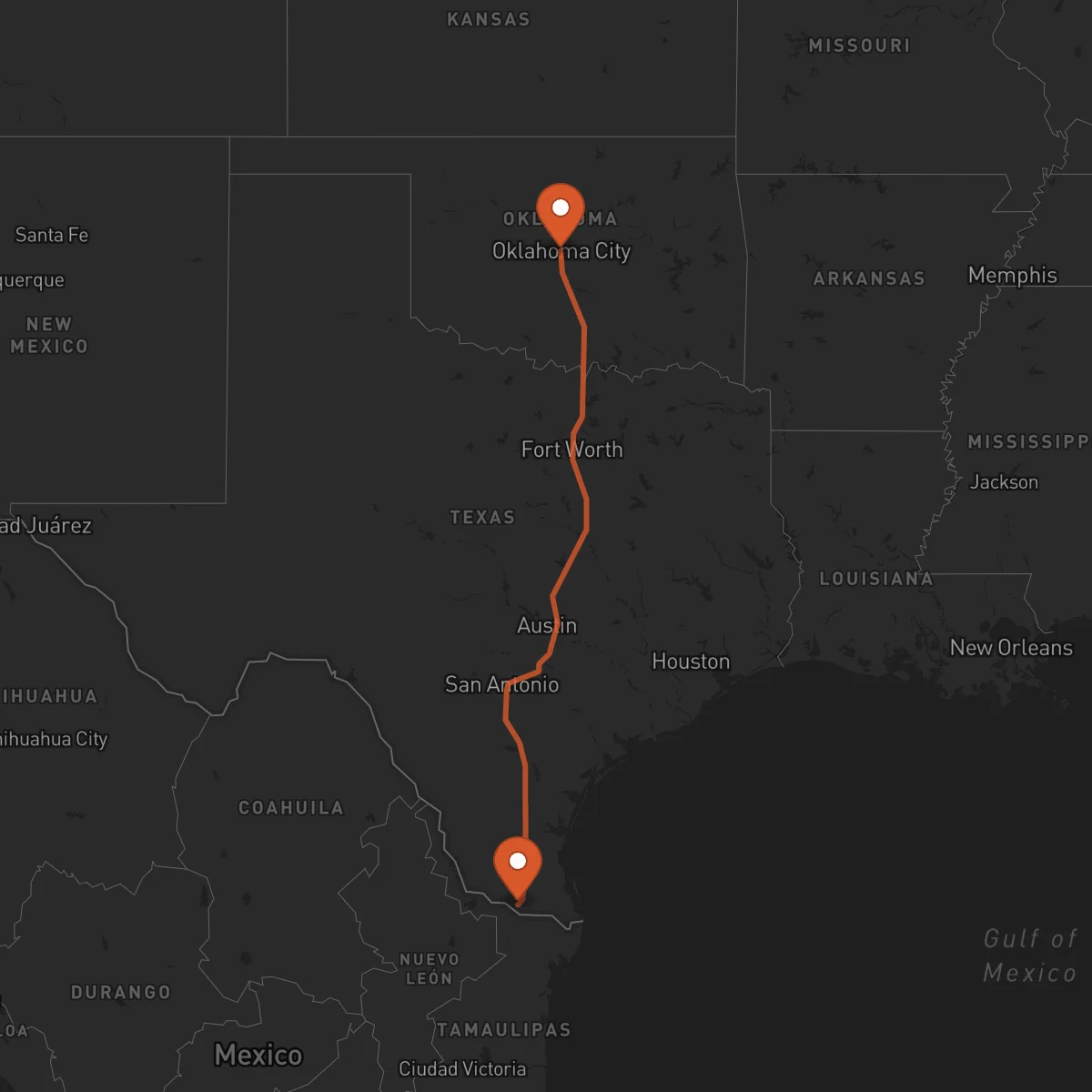 Ruta McAllen - Oklahoma City