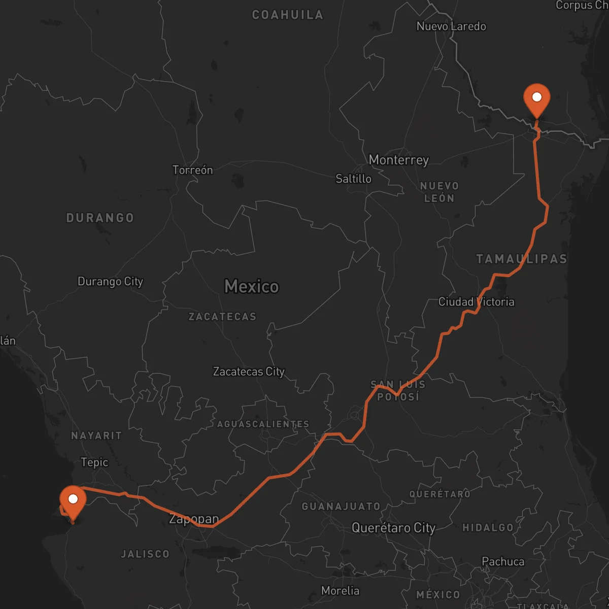 Ruta McAllen - Puerto Vallarta