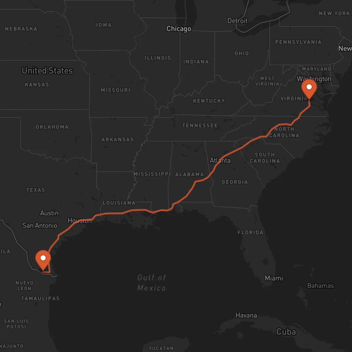 Ruta Richmond - McAllen