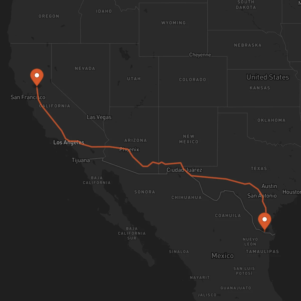 Ruta McAllen - Sacramento