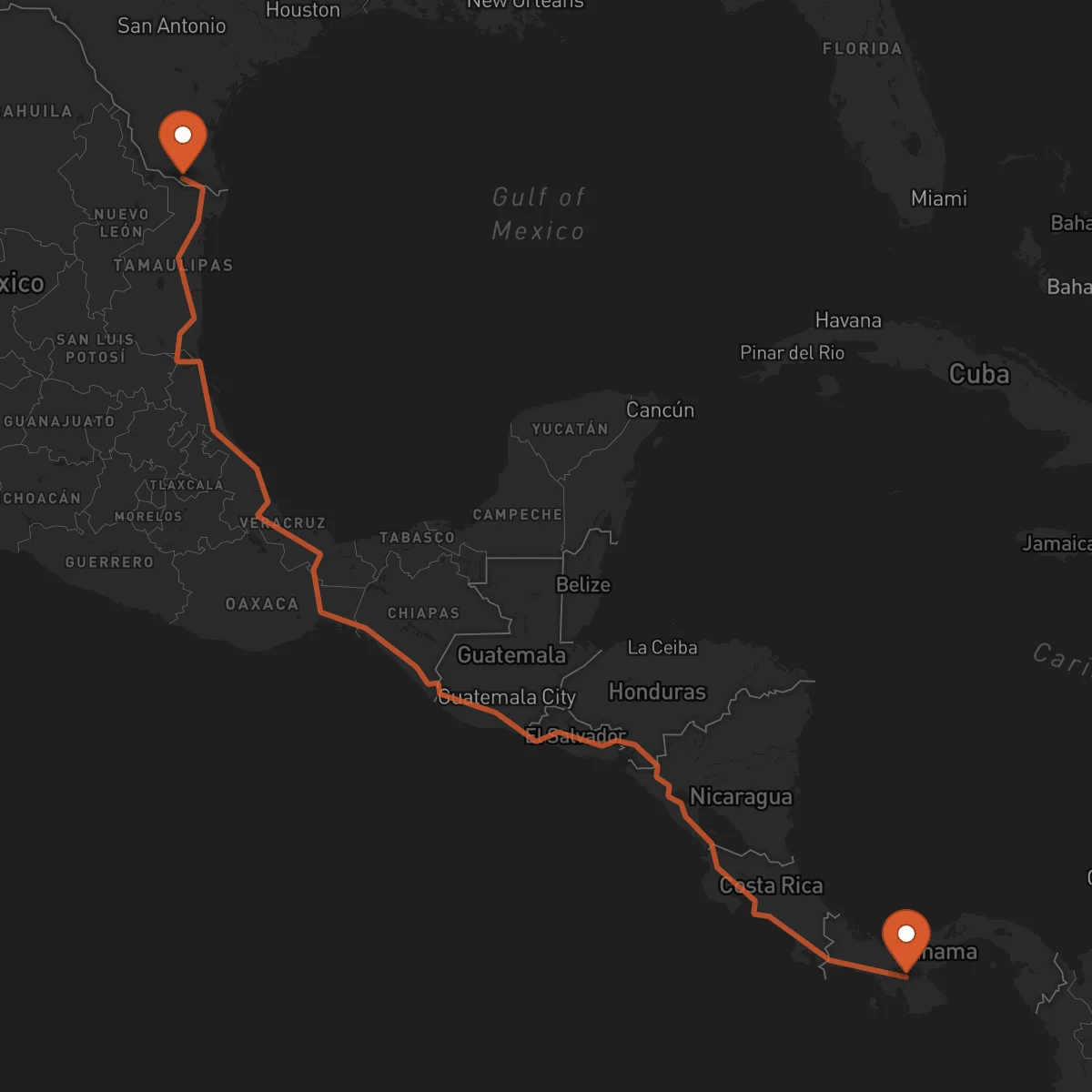 Ruta Santiago de Veraguas - McAllen