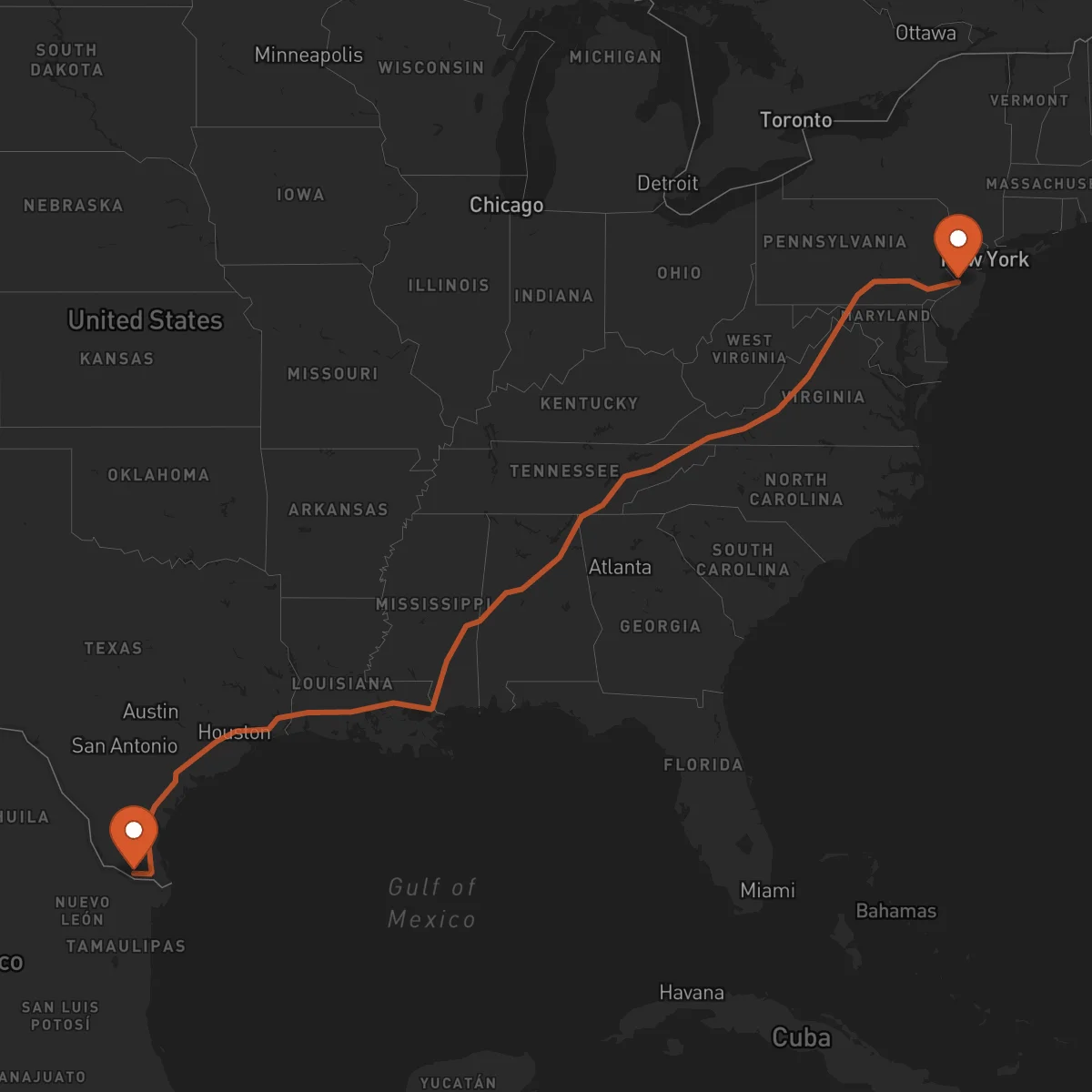 Ruta McAllen - Trenton