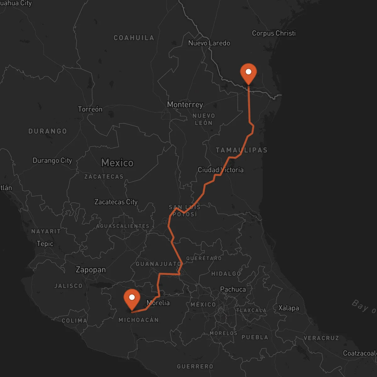 Ruta Uruapan - McAllen
