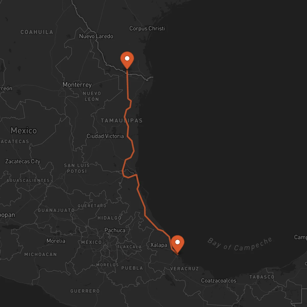 Ruta McAllen - Veracruz
