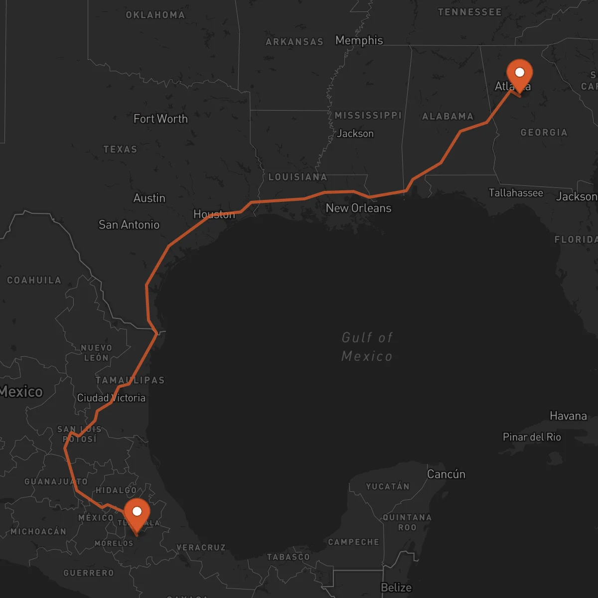 Ruta McDonough - Puebla de Zaragoza