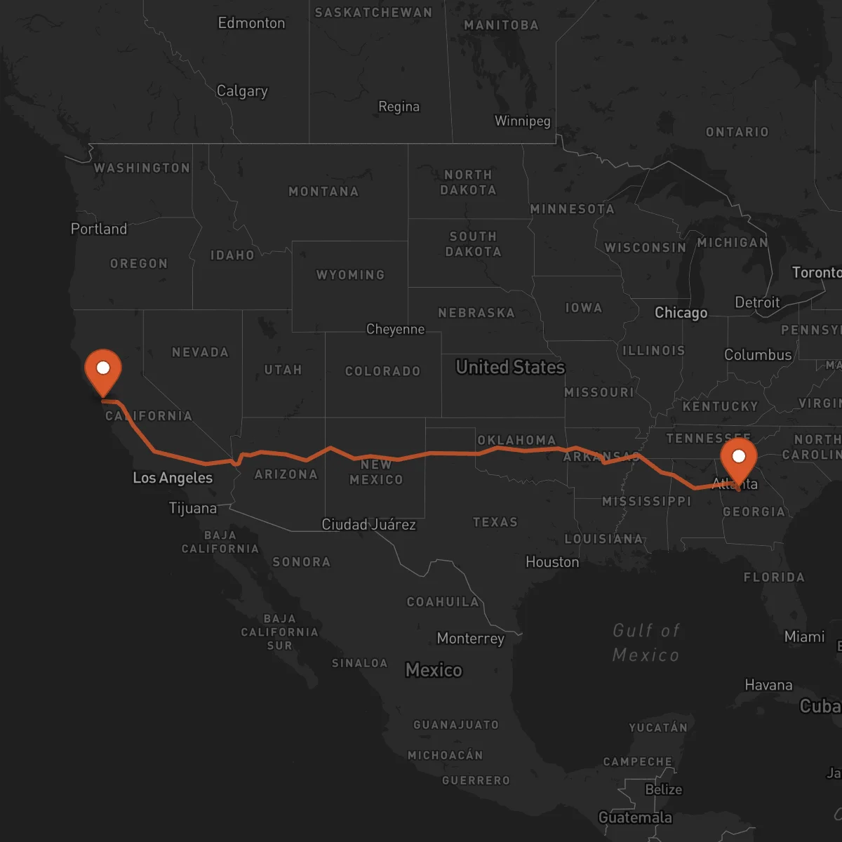 Ruta San Francisco - McDonough