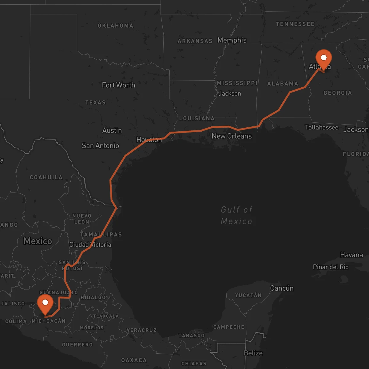 Ruta Uruapan - McDonough