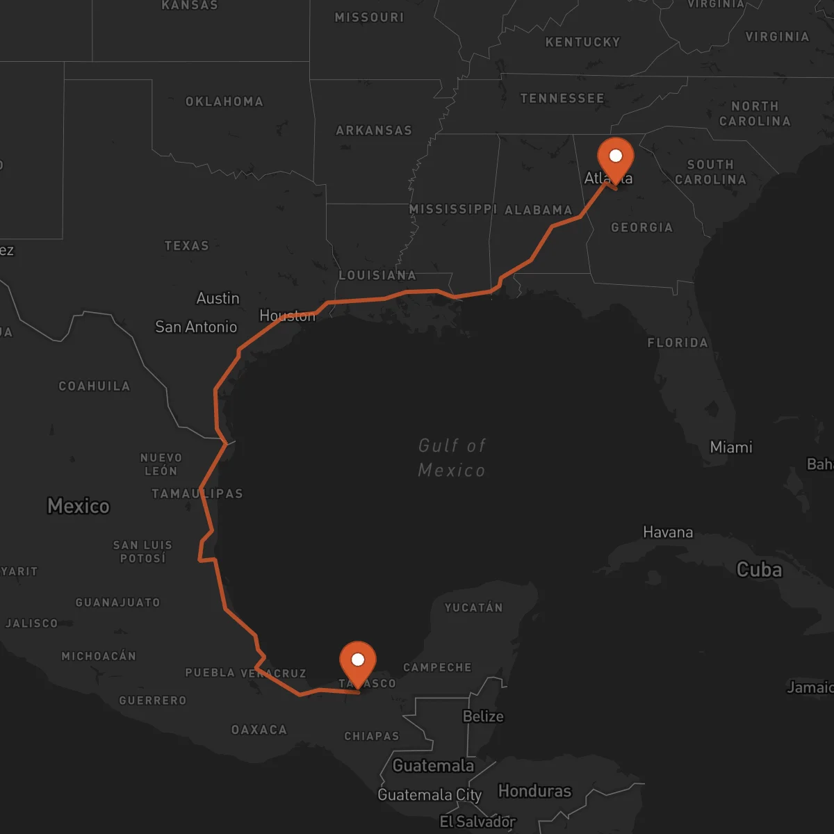 Ruta McDonough - Villahermosa