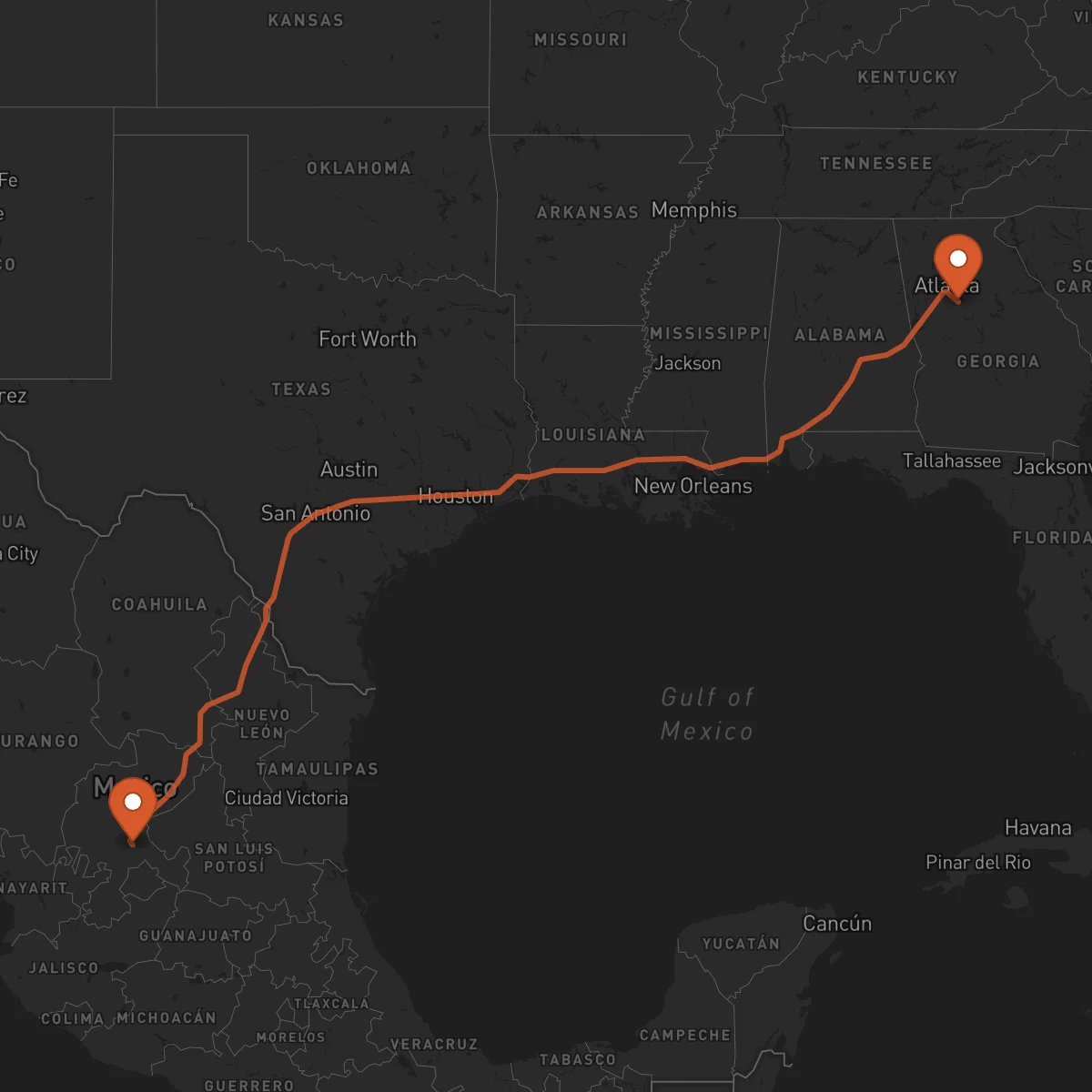 Ruta Zacatecas - McDonough