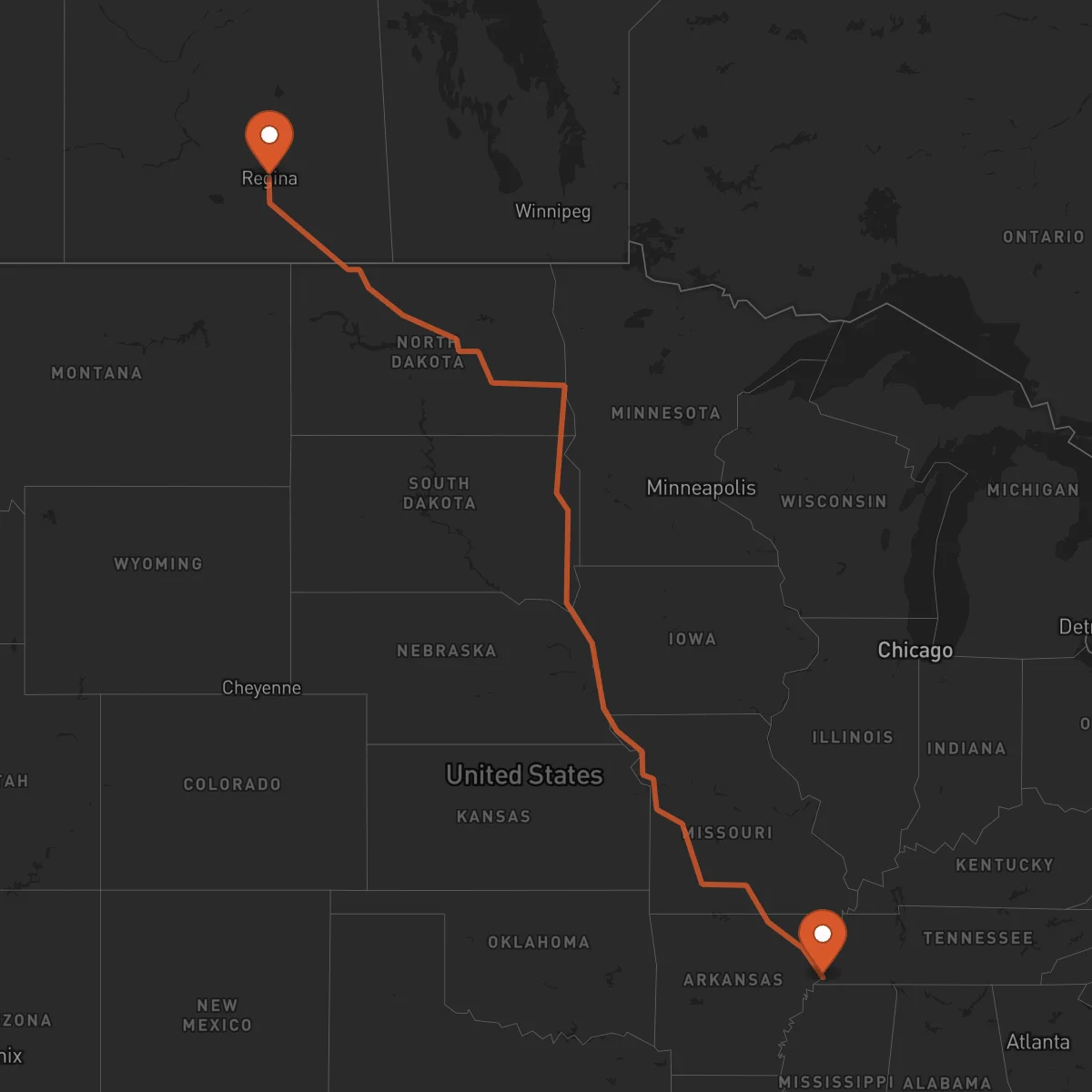 Ruta Regina - Memphis