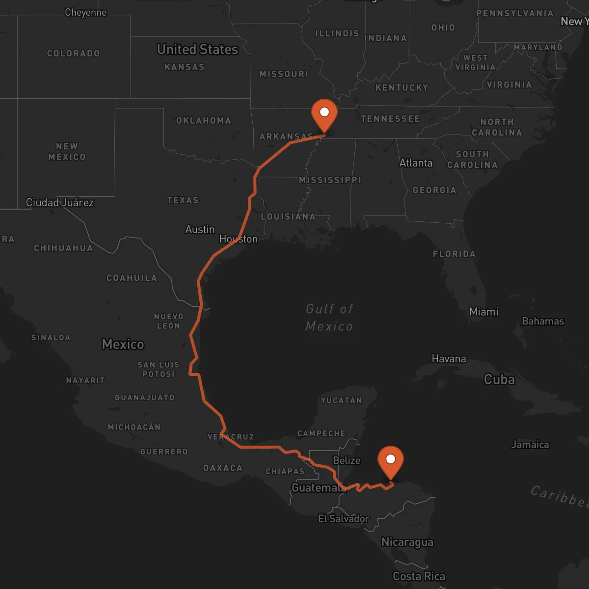 Ruta Memphis - Trujillo
