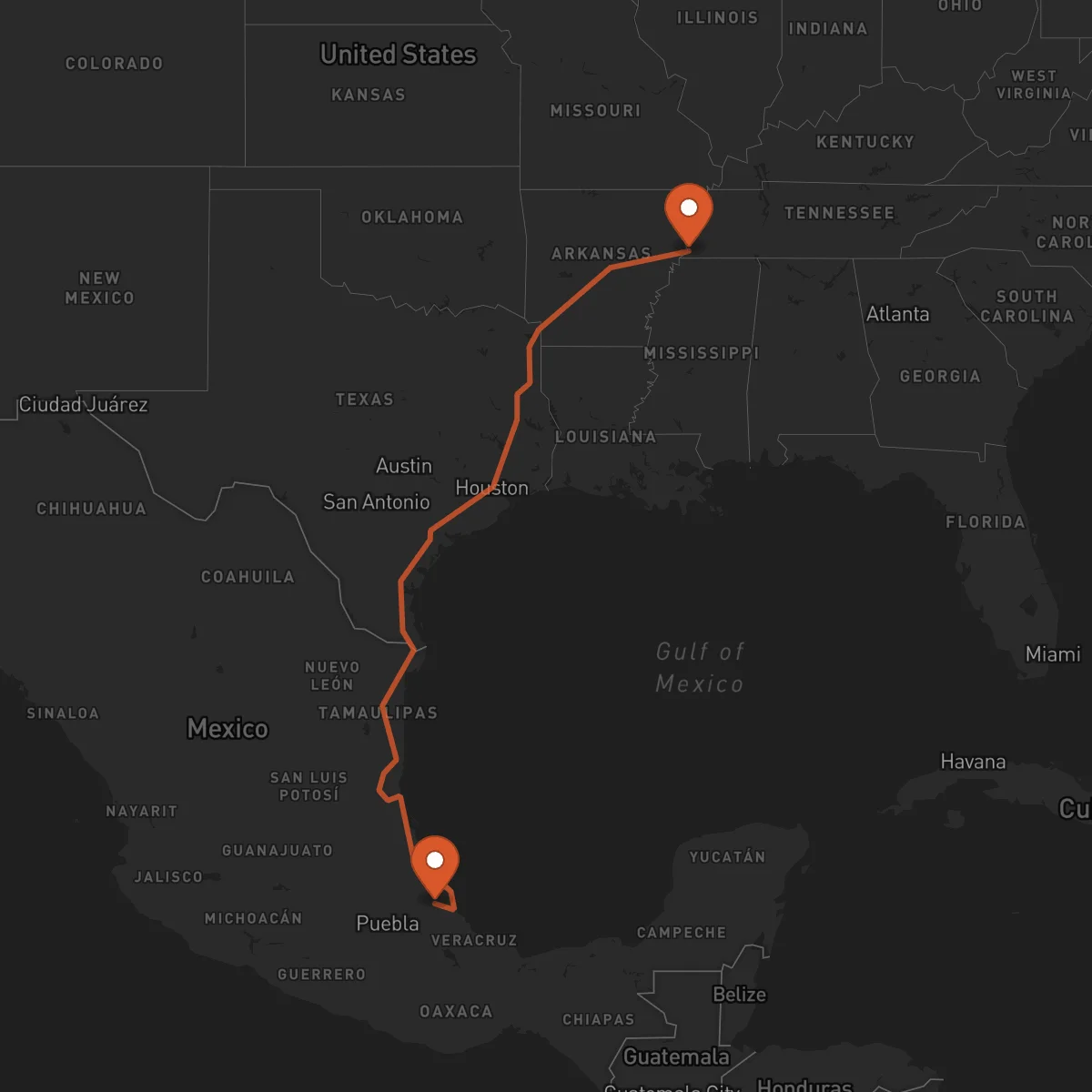 Ruta Xalapa - Memphis