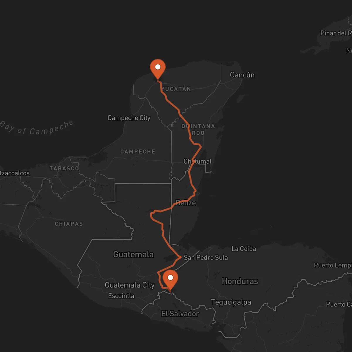 Ruta Ocotepeque - Mérida
