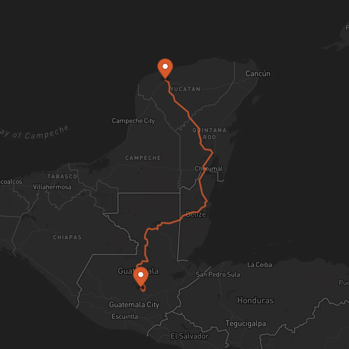 Ruta Salamá - Mérida