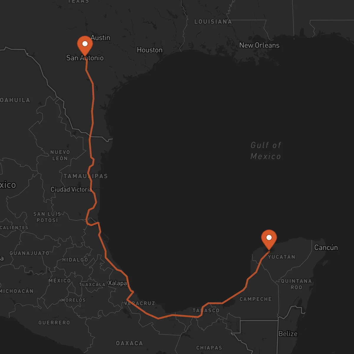 Ruta San Antonio - Mérida