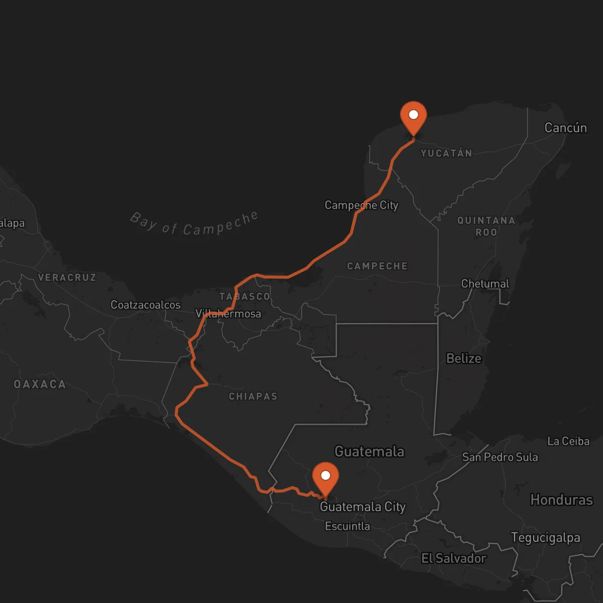 Ruta Sololá - Mérida