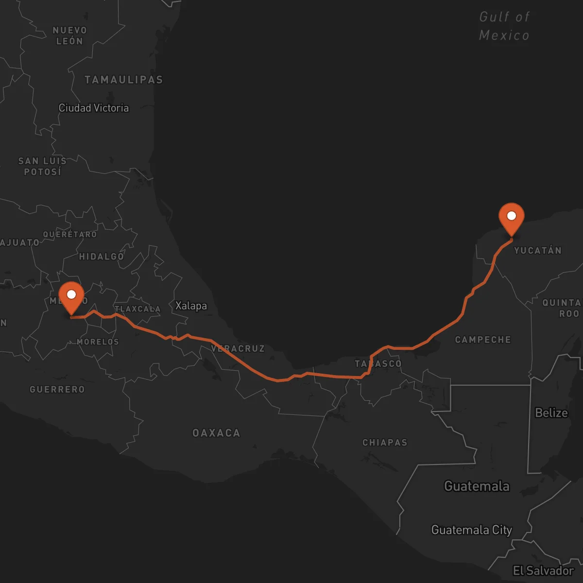 Ruta Toluca - Mérida