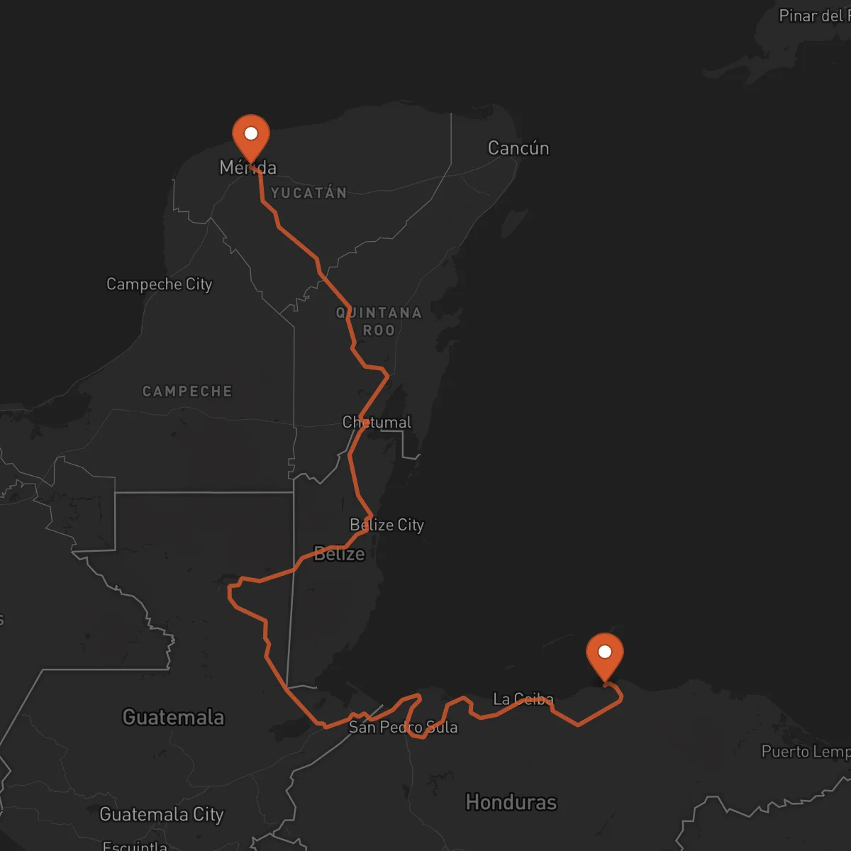 Ruta Trujillo - Mérida