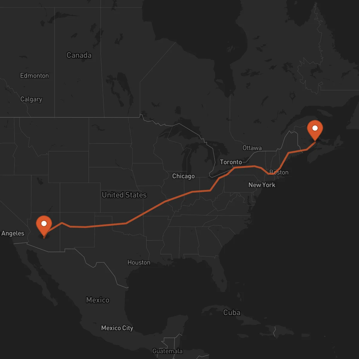 Ruta Moncton - Mesa