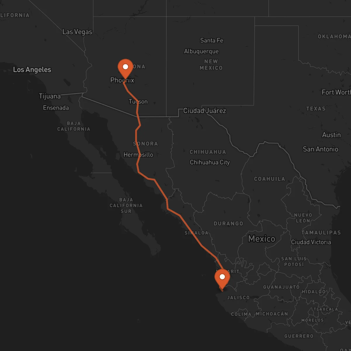 Ruta Puerto Vallarta - Mesa