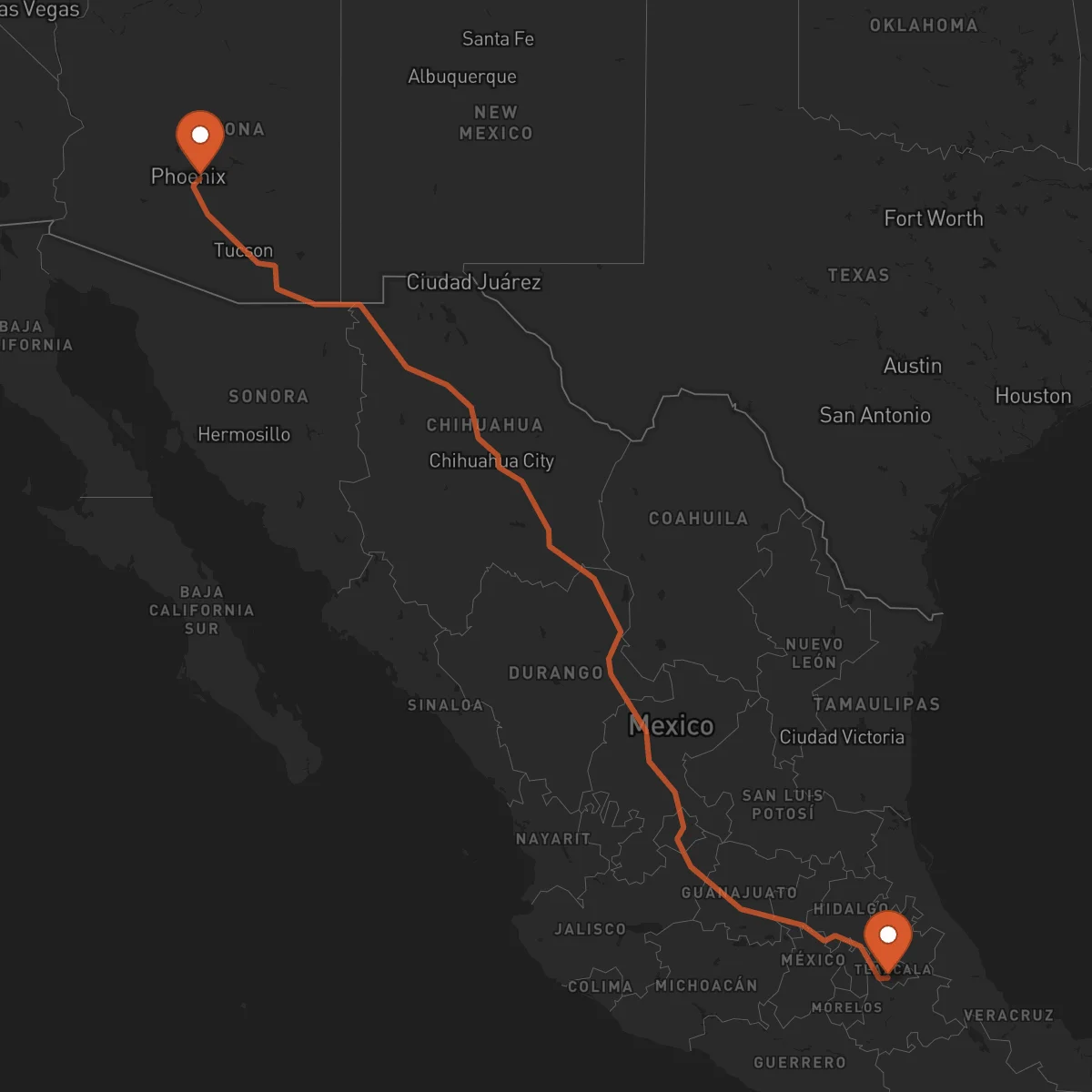 Ruta Tlaxcala - Mesa