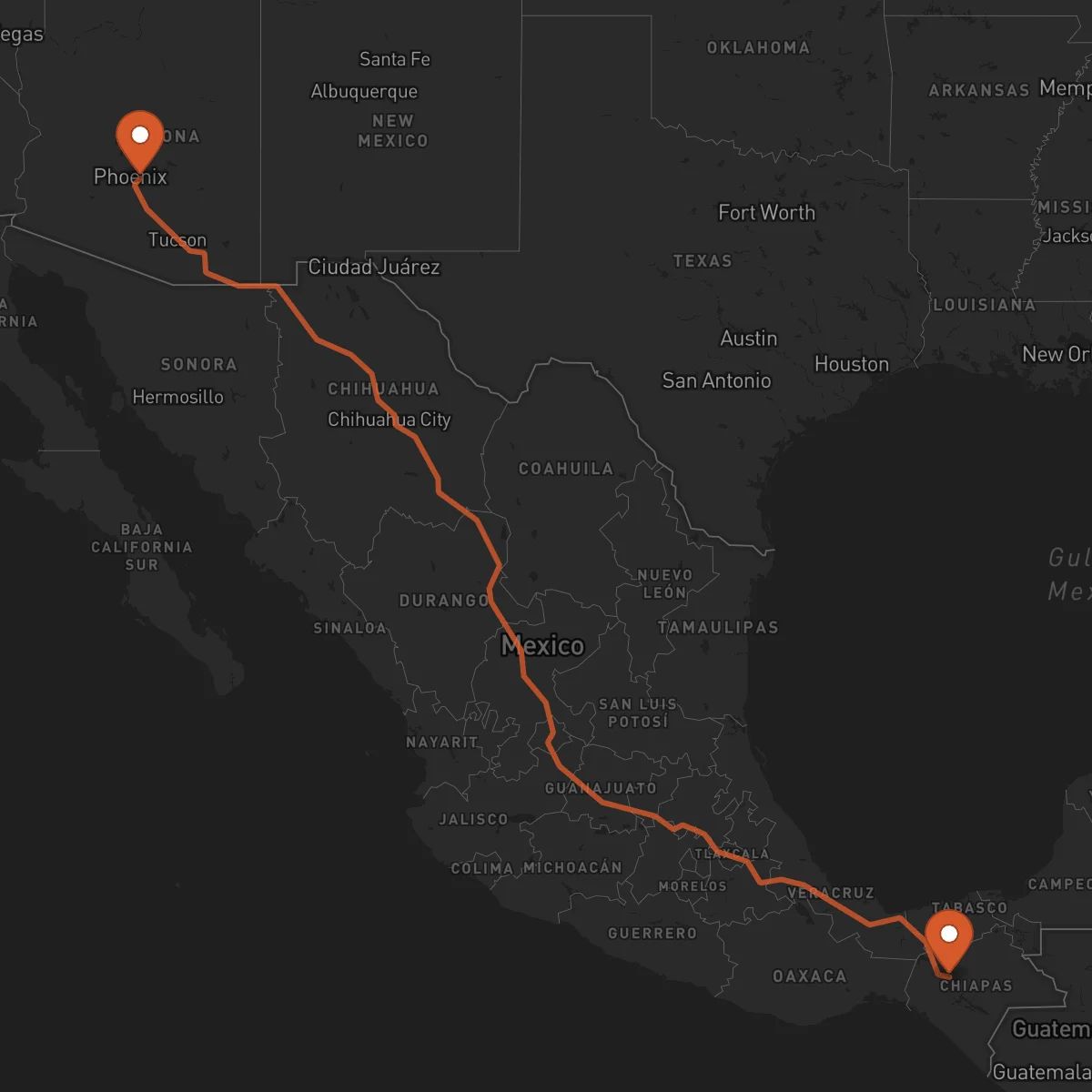 Ruta Tuxtla Gutiérrez - Mesa