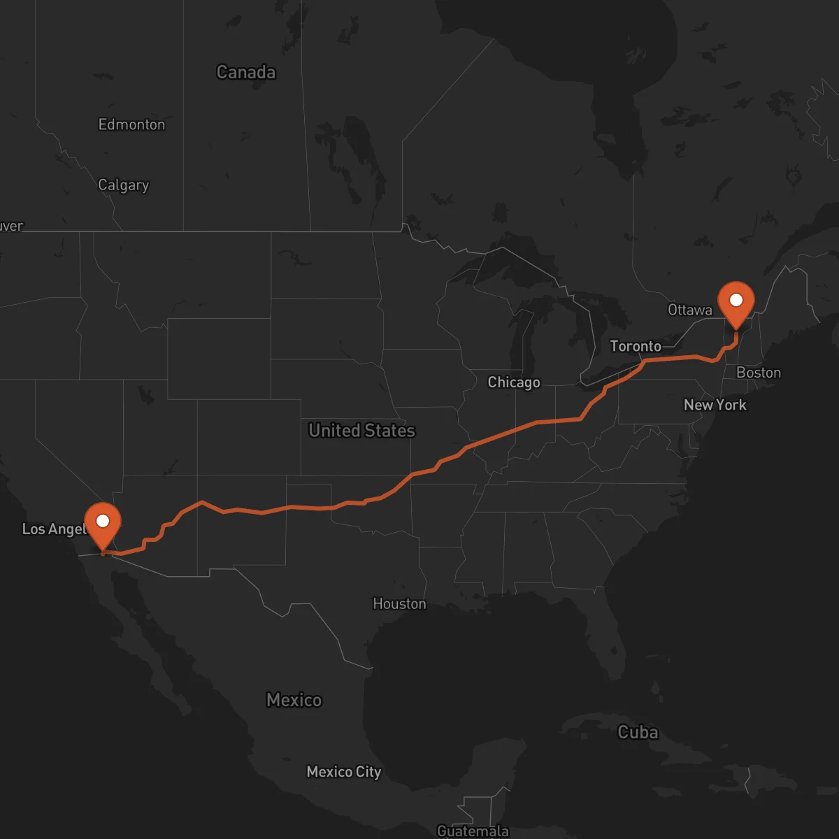 Ruta Montpelier - Mexicali