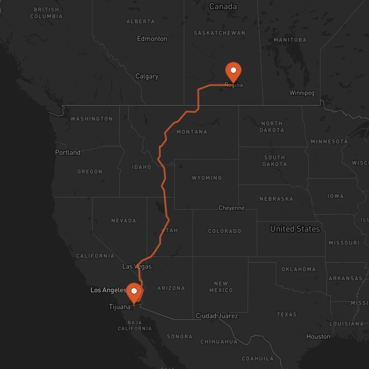 Ruta Mexicali - Regina