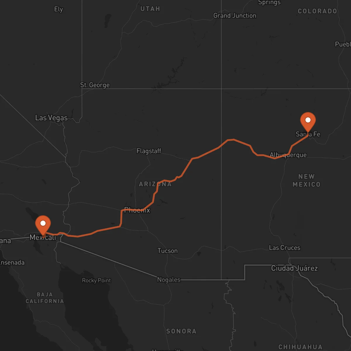 Ruta Mexicali - Santa Fe