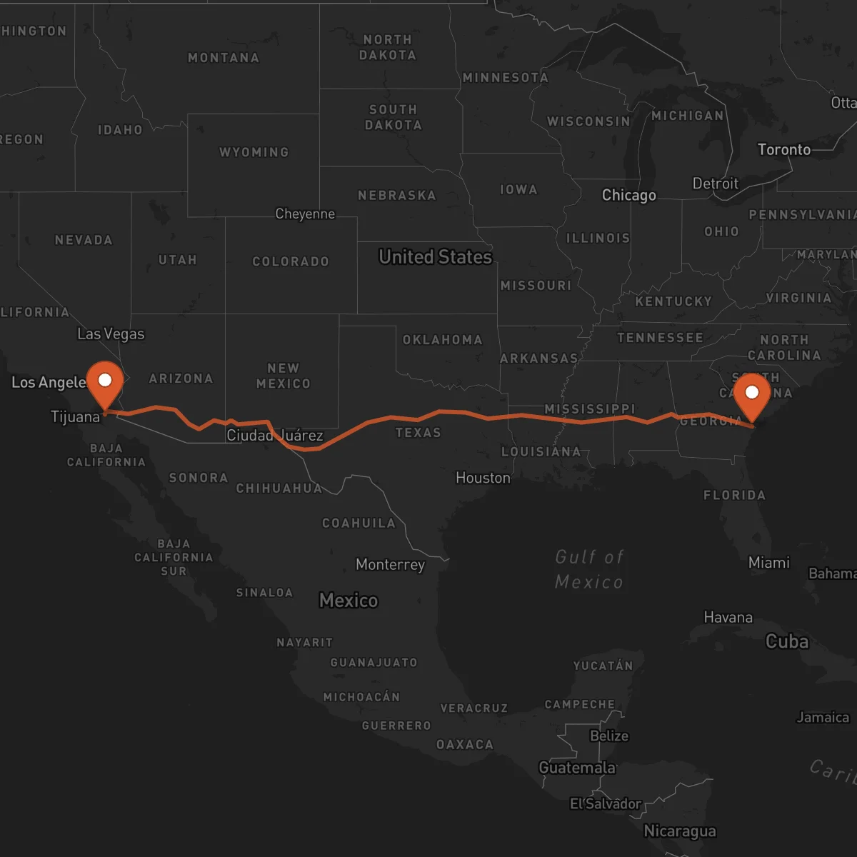 Ruta Mexicali - Savannah