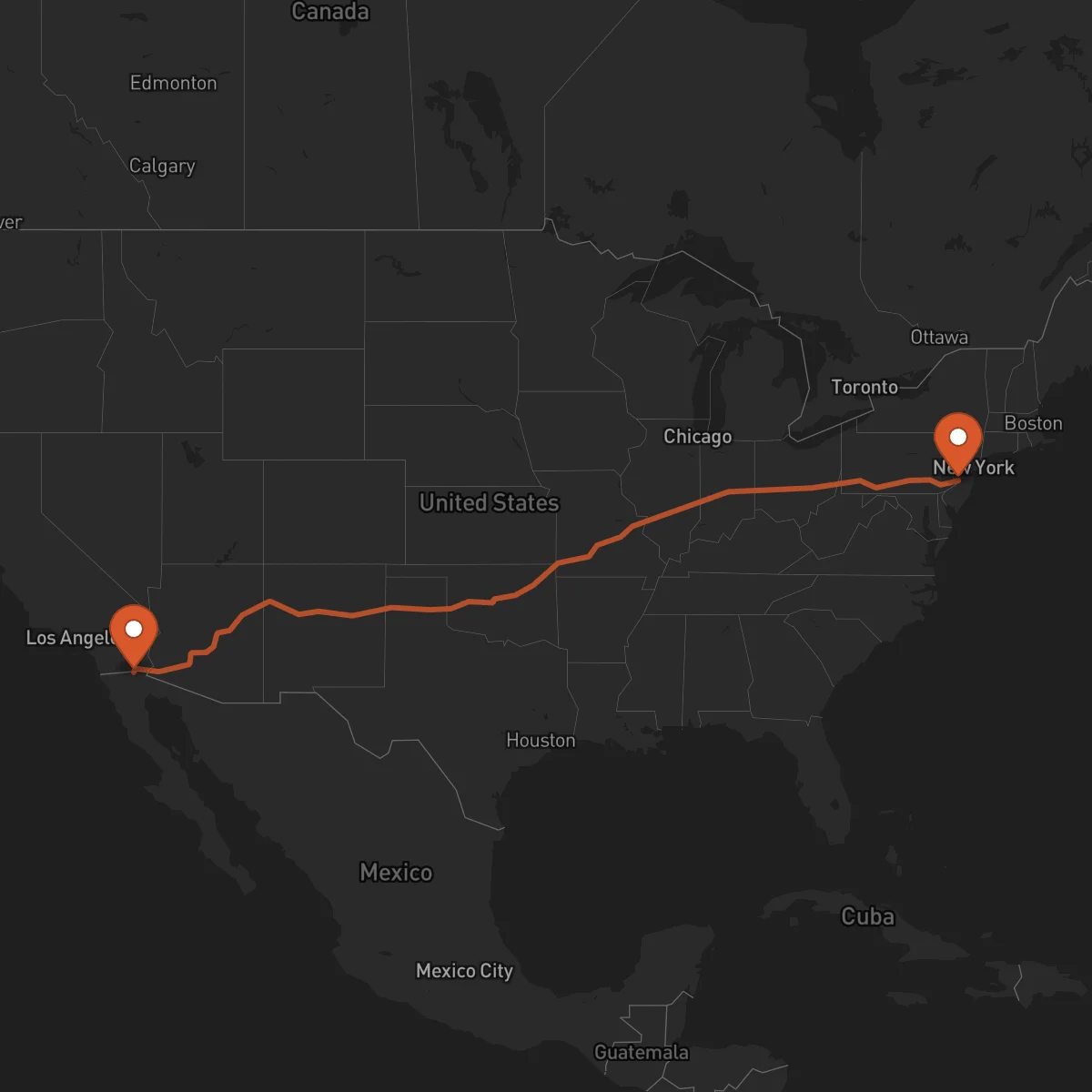 Ruta Trenton - Mexicali