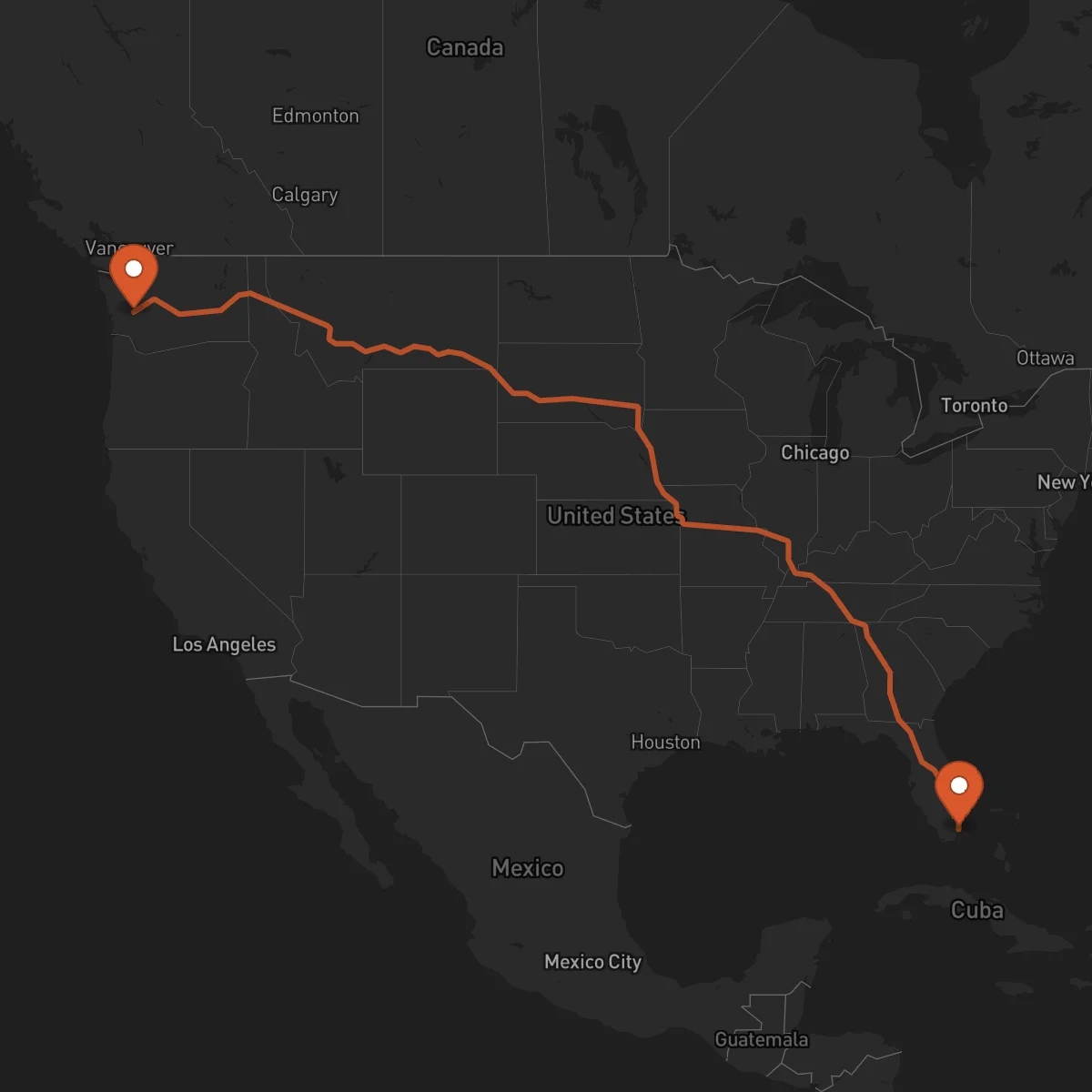 Ruta Miami - Olympia