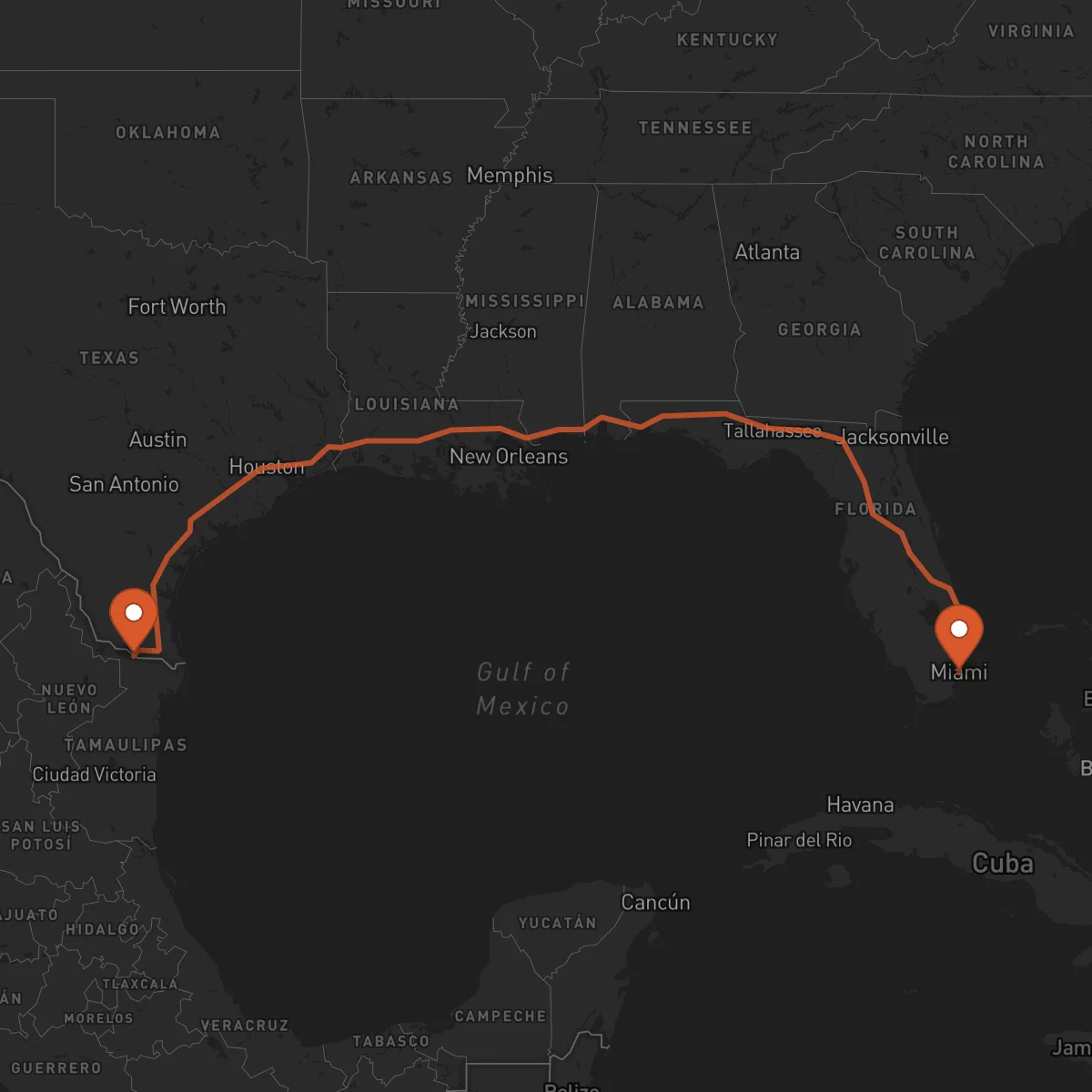 Ruta Miami - Reynosa