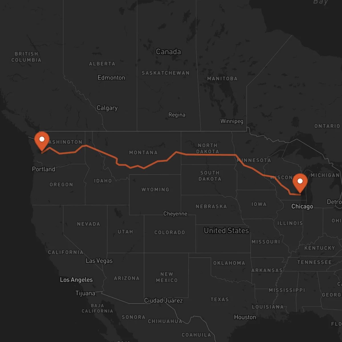 Ruta Olympia - Milwaukee