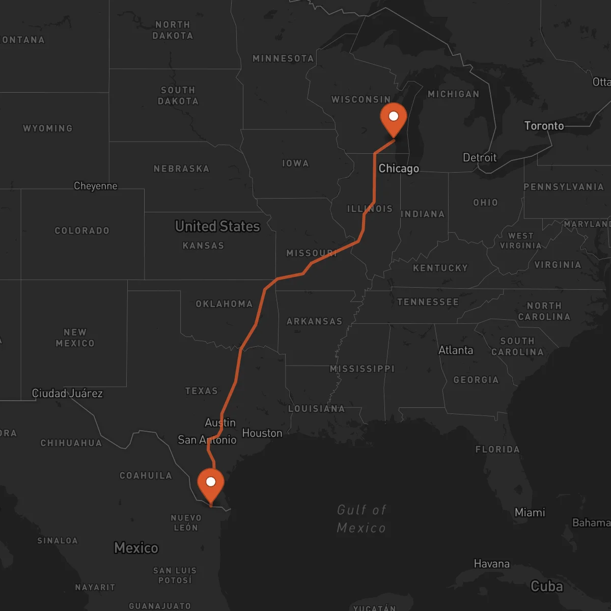 Ruta Reynosa - Milwaukee