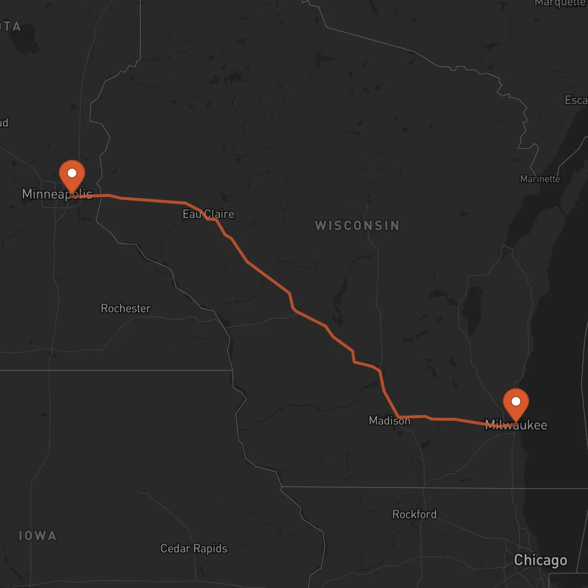 Ruta Milwaukee - Saint Paul