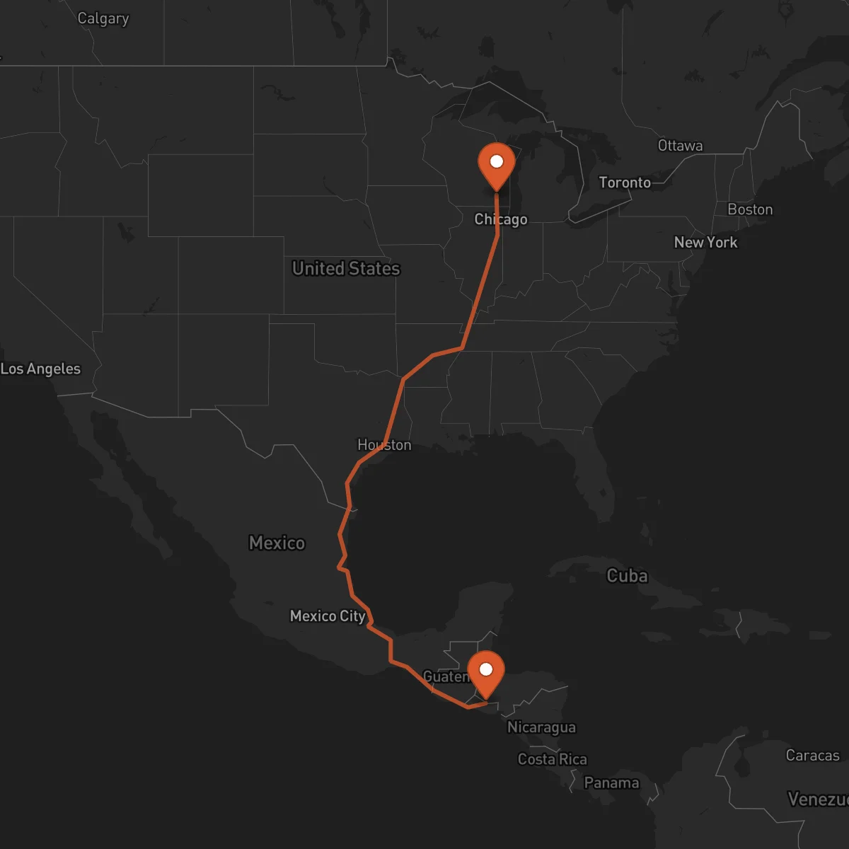 Ruta Sensuntepeque - Milwaukee