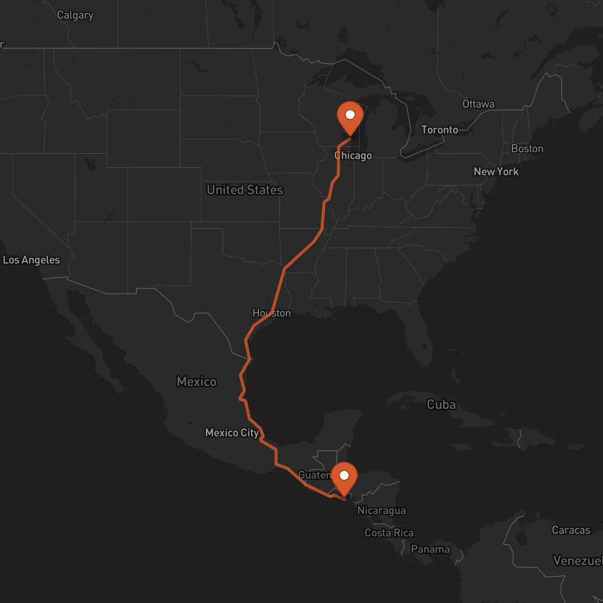 Ruta Usulután - Milwaukee